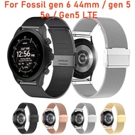 Stainless Steel Strap For Fossil gen 6 44mm Gen6 / gen 5 5e / Gen5 LTE 45mm Watch Metal 22mm Bracelet Stratos Band Accessories