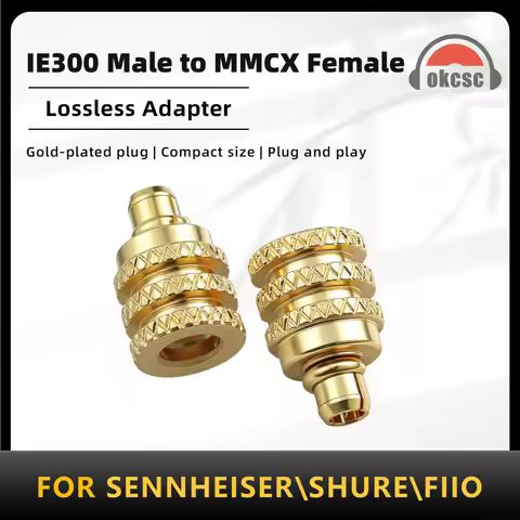 OKCSC Earphone Adapter IE300 Male to MMCX Female for SENNHEISER IE200/IE300/IE600/IE900/AKG N5005/N3