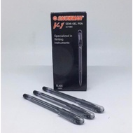 HITAM Semi GEL PEN SNOWMAN V-1 BLACK BOLPEN BLACK V 1 WHOLESALE ORIGINAL OFFICE GELPEN ATK BOLPOINT 