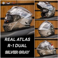 หมวกกันน็อค Real รุ่น Atlas R1 Dual  มีให้เลือก 3 สี 4 Size *ต้องเผื่อไซส์ หมวกยกคาง สปอร์ตกึ่งทัวริ