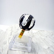 O.B.K 系列 黑爪玻璃球珍珠戒指 金銀箔 水晶球 軟膠 黑色 黑暗系