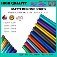 Car Sticker Vehicle  Matte Chrome Satin Vinyl Wrap Film Car Sticker for Motor/Car 152cm X 30cm