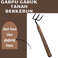 Garpu alat berkebun Garuk Tanah Tanaman/ garuk sampah garpu tanah kebun got / garbu tanah mini pengg