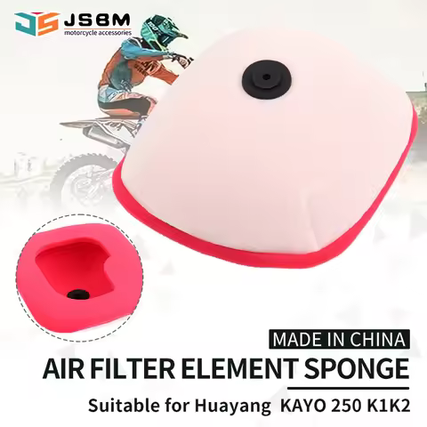 JSBM Motorcycle PIT Dirt Bikes Clean Air Filter For KAYO 250 K1 K2 Moto Dual Foam Layer Sponge Air F