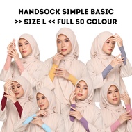AYUNAR Handsock Simple Basic Plain - Size L FULL Colour