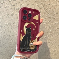 SS0109 Small black cat for case oppo A3X A3 A3s A16 A18 A38 A60 A54 A5s A15 A17 A17k A53 A57 A77s A5