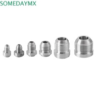 SOMEDAYMX Straight Male Weld Fitting Adapter, Aluminum External Thread Silver Male Aluminium Weld, A