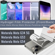 Motorola G34 G53 G54 5G Front Back Nano Hydrogel Phone Screen Protector Film