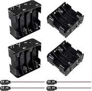 4pcs 8X 1.5V (12V) AA Battery Holder with 4pcs 9V I Type Battery Snap Connector 12 Volt Thicken Plas