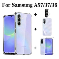 4in1 Samsung A57 A37 Shockproof Soft Transparent Phone Case for Samsung A07 A17 A56 A26 A36 A16 A06 