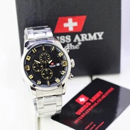 Jam Tangan Pria Swiss Army 1177 Original Rantai Stainless