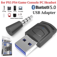 Bluetooth Audio Adapter Wireless Headphone Adapter Receiver for PS5/PS4 Game Console PC Headset 2 in 1 USB Bluetooth 5.0 Dongle