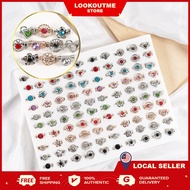 Kerongsang 100pcs Murah Baby Brooch Pin Tudung Borong Viral Comel Jarum Peniti Cute Mix Swarovski Stopper SV Beauton