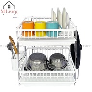 M Living 4046-2 Dish Rack Drainer 2 Tier Stainless Steel DYNAWARE (B3)