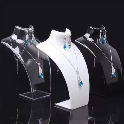 New Pendant Display Necklace Stand Retail Shop Jewellery Display Shelf Decorate Mannequin Bust Holde