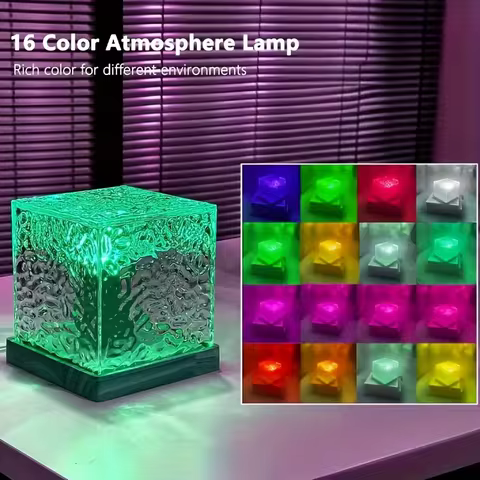16-color aurora wave projection night light, 0 projection lamp, ceiling projector, wave cube light, 