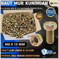 SIKU SAB Bolt and Iron Nut M8 (Length 15) Yellow Key Angle Bolt/ - Hexagonal Bolt - M8 AUT YELLOW NU
