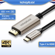 Idigital สาย USB C Type C to HDMI Cable 4K/60Hz 2K/144Hz 1080P/240Hz 1m-3m For Laptop Macbook Ipad ส