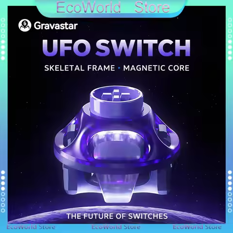 Gravastar UFO Magnetic Switch Deep Clacky Sound Hot Swap 40gf Magnetic Linear Switches For Keyboard 