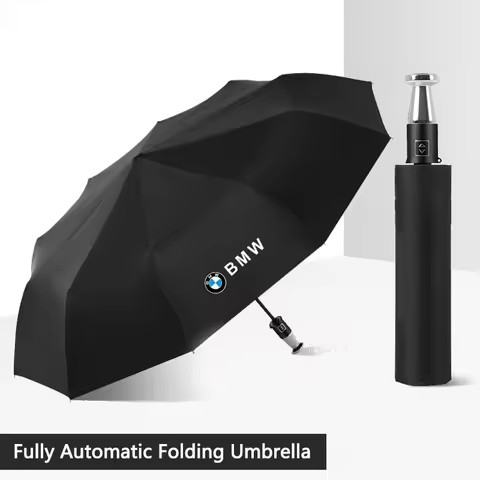 Windproof Sunshade Umbrella Car Badge Automatic Folding For BMW X1 X3 X5 X7 E39 E46 E60 E70 E90 F10 