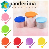 PAODERIMA Pet Food Canned Lid, Soft Reusable Silicone Pet Can Lid Set, Food Can Lid Cartoon 3 in 1 S