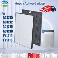 Replacement Compatible with Philips AC1215/20/AC1212/AC1216/AC1210 FY1410/FY1413 Filter Authentic Original HEPA&amp;Active Carbon Nano Protect filter Air Purifier Accessories Series 10