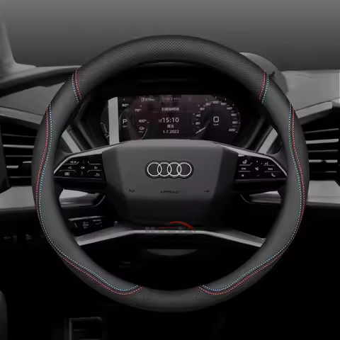 Leather Car Steering Wheel Cover for Audi RS6 A3 8P 8V 8L A5 S4 S5 A4 B8 B9 A6 C6 C7 A7 C8 Q5 A1 A2 