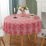Round 4 Seater Tablecloth Waterproof Oil Proof Table Cloth 134CM PVC Household Dining Table Cover