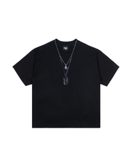 DM26 Necklace Boxy T-Shirt Black เสื้อยืด