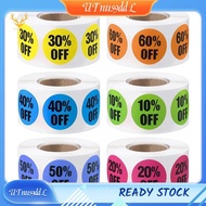 [UTnus9ddL] 3000 Pieces Percent Off Sticker 10 to 60 Percent Adhesive Labels Sale for Retail Store, 