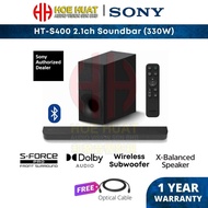 【NEW】 Sony HT-S400 2.1ch 330W Soundbar with Powerful Wireless Subwoofer Bluetooth Speaker Home Theatre System