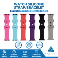 Premium Silicone Watch Strap for iWatch Series 1-8/SE/Ultra 38/40/41/44/45/49mm - 13 Colors, Hole De