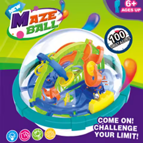 100 Steps 12cm Intellect 3D Maze Perplexus Magnetic Ball Barriers Marble Puzzle Amaze Game IQ Balanc