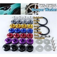 JDM  ALUMINIUM CAR BUMPER WASHER / CAR BUMPER CLIP ( SET )