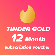 [โค้ดสำหรับลูกค้าที่อยู่ในประเทศไทยเท่านั้น] Tinder : Gold 12 month subscription [รับโค้ดที่ Lazada Wallet]