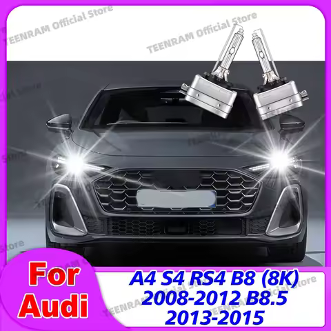 2x HID Xenon Headlight Bulb D3 D3S 35W 6000K 8000K 10000K For Audi A4 S4 RS4 B8 (8K) 2008-2012 B8.5 