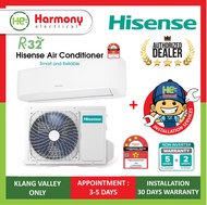 (FAST INSTALL) HISENSE 1.0hp/ 1.5hp Air Cond Non Inverter AN09CBG / AN12CBG R32 Air Conditioner 冷气机 
