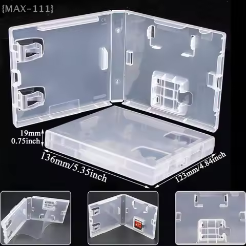 【F2-MAX111】Game Card Storage Box Clear Plastic Protective Case - Organizer Holder Shell for Switch N