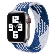 อย่างเป็นทางการที่มีสีสันถักไนลอนยืดหยุ่น Solo Loop ใช้งานร่วมกับ I Watch 8 7 SE 6สาย41มม. 45มม. 44มม. 40มม. 49มม. สำหรับ Apple Watch Ultra Serie 5 4 3สร้อยข้อมือ38มม. 42มม. มม.