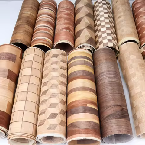 250x40cm T:0.25mm Art Geometric Patern Wood Veneer Sheets Crafts DIY Furniture Wall Cabinets Decorat