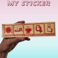 CUTTING STICKER KATA KATA PENJUAL ONLINE , STIKER VARIASI BAHASA JAWA UNTUK MOTOR KACA MOBIL PICKUP 