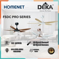 DEKA F5DC PRO F5DCL 46" 56" 5 Blades LED DC Motor | SIRIM | Remote Control Ceiling Fan Kipas Siling 