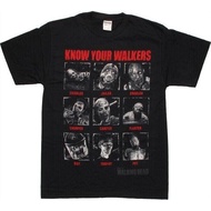 เสื้อยืดพิมพ์ลายแฟชั่นใหม่เสื้อยืด The Walking Dead แล้วที่จะรู้ว่า Walkers Zombie สีดำใหม่ S-5XL