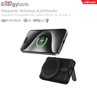 Mymosh Fast Charging 20W & Magnetic Wireless Power Bank with Built in Phone Stand (8000mAh)
