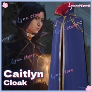 Arcane Caitlyn Kiramman Cosplay Costume League of Legends  Caitlyn Dark Blue Long Cloak Uniforms