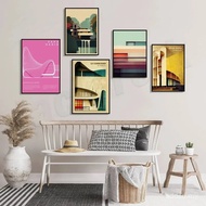 Architect Frank Lloyd Wright Fallingwater Canvas Painting Zaha Hadid Art Le Corbusier Alvar Aalto Po