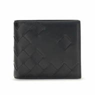 【BOTTEGA VENETA 寶緹嘉】BV Intrecciato Bi-Fold 牛皮 編織 短夾 零錢包 卡夾 皮夾 黑色 749412