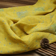 Ramie Robe - Summer Retro Print in Light Fabric | Yellow Circle Design L6Z0