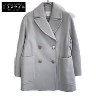 BALLSEY 23AW 11-08-34-08101 淺灰色羊毛呢短版大衣，金色連結，34碼 [二手]