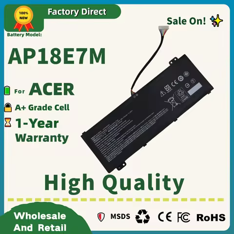 Factory Direct! AP18E7M AP18E8M Battery for Acer Nitro 5 AN515-54 AN517-51 AN515-55 AN515-44 AN515-4